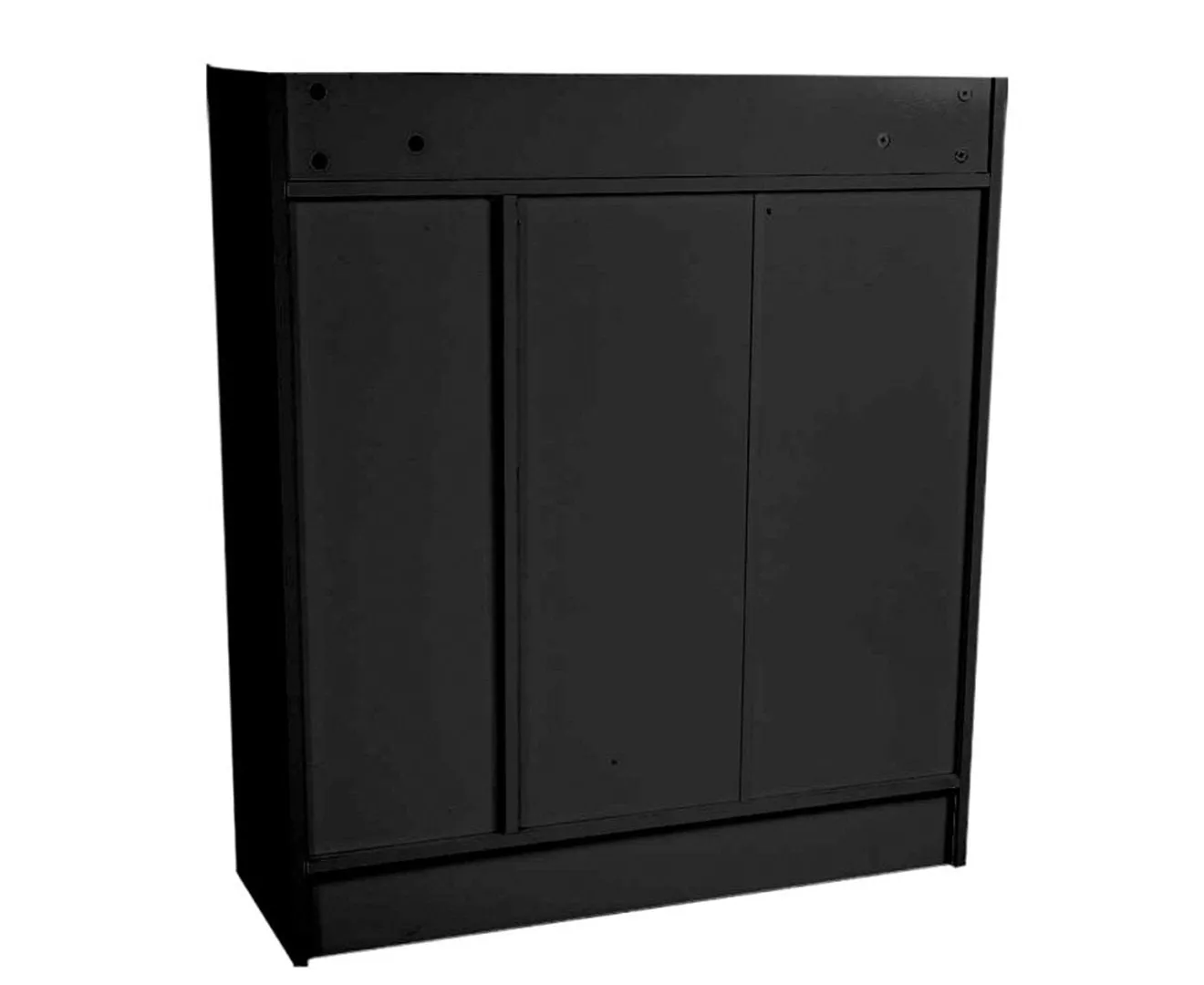 21 Pairs Shoe Cabinet Rack Storage Organiser Shelf 2 Doors Cupboard Black