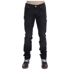 Acht Sleek Gray Slim Fit Italian Mens Jeans