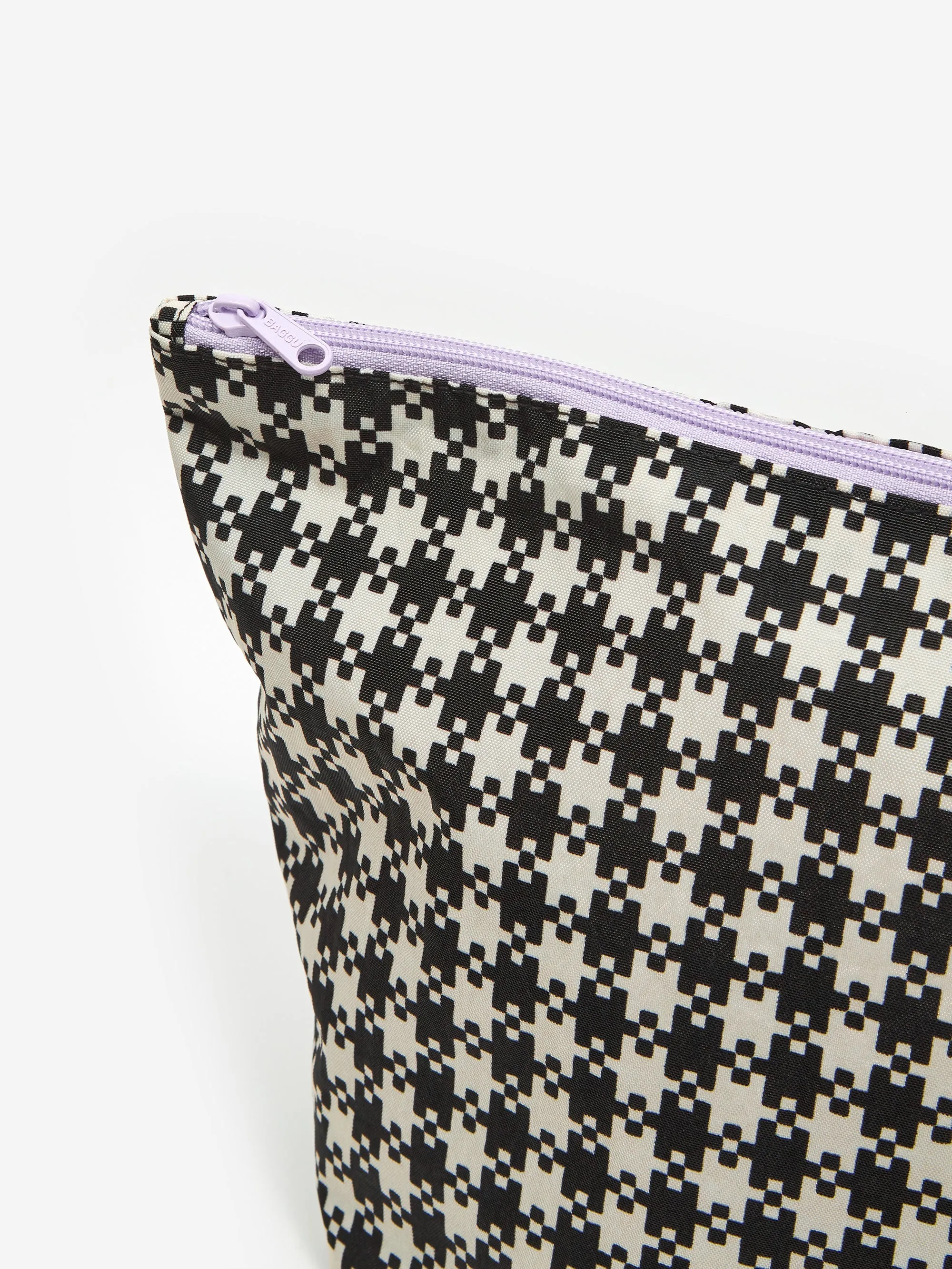 BAGGU Go Pouch Set - Black Pistachio Pixel Gingham