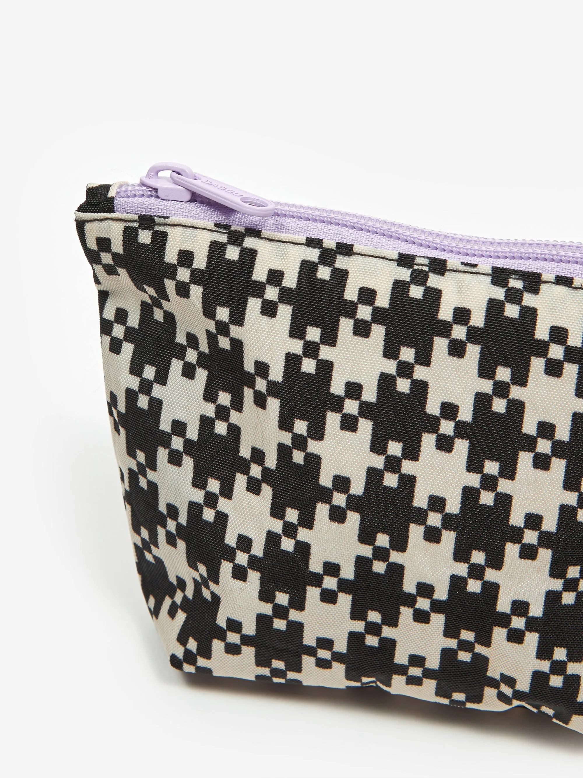 BAGGU Go Pouch Set - Black Pistachio Pixel Gingham