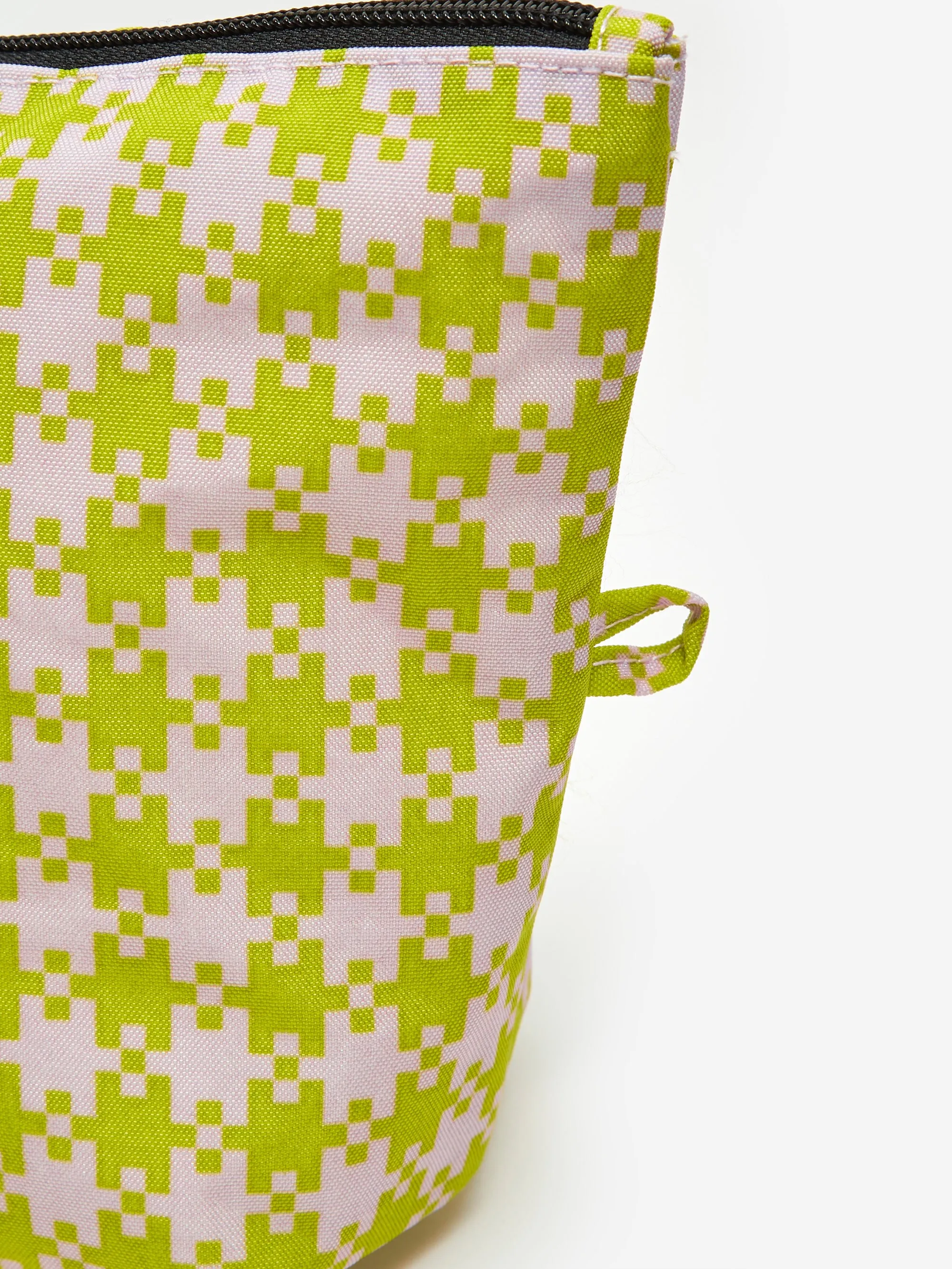 BAGGU Go Pouch Set - Black Pistachio Pixel Gingham