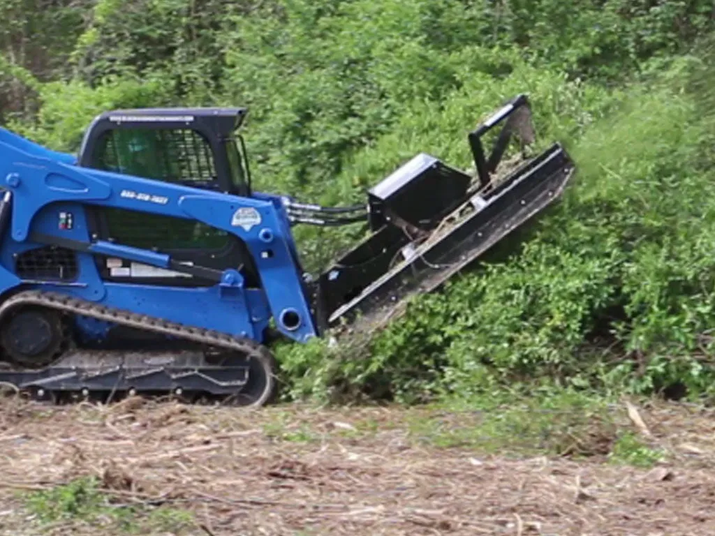 BLUE DIAMOND severe duty brush cutter for skid steer loader