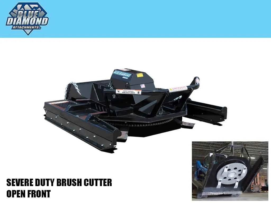 BLUE DIAMOND severe duty brush cutter for skid steer loader