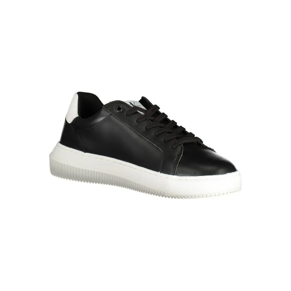 Calvin Klein Sleek Black Lace-Up Sports Sneakers