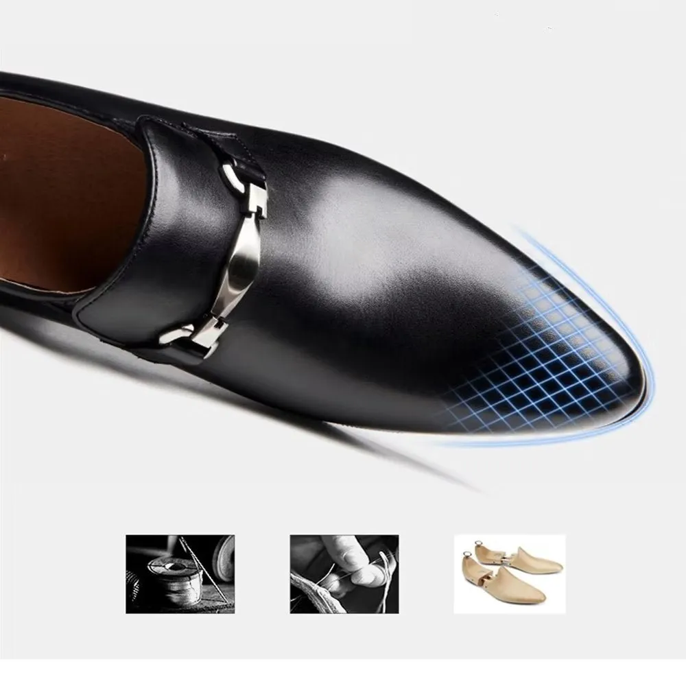 ChicLux Pointed Toe Slip-on Dress Shoes