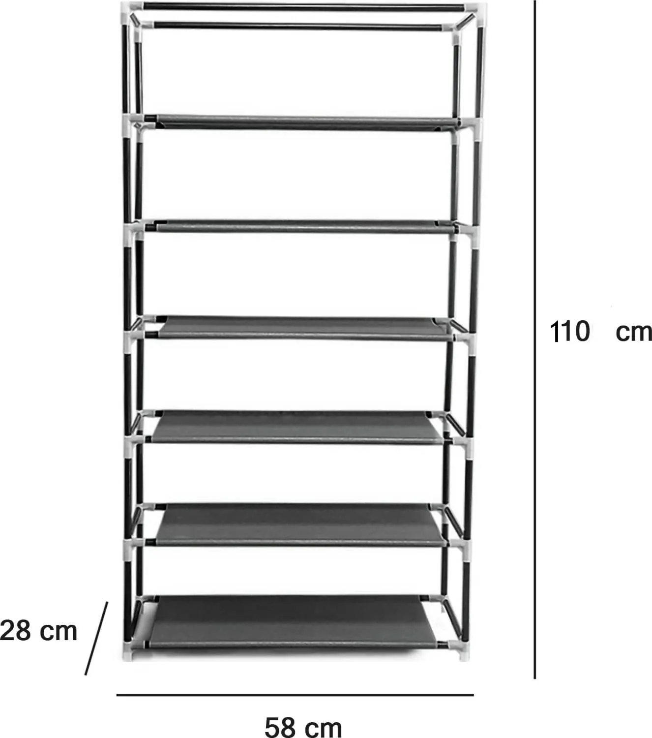 CMerchants Multipurpose Home Utility Portable Space Saving 6 Layer Shoe Rack Organizer Stand Brown