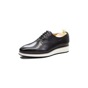 CrocLuxe Exquisite Croc-Textured Oxford Dress Shoes