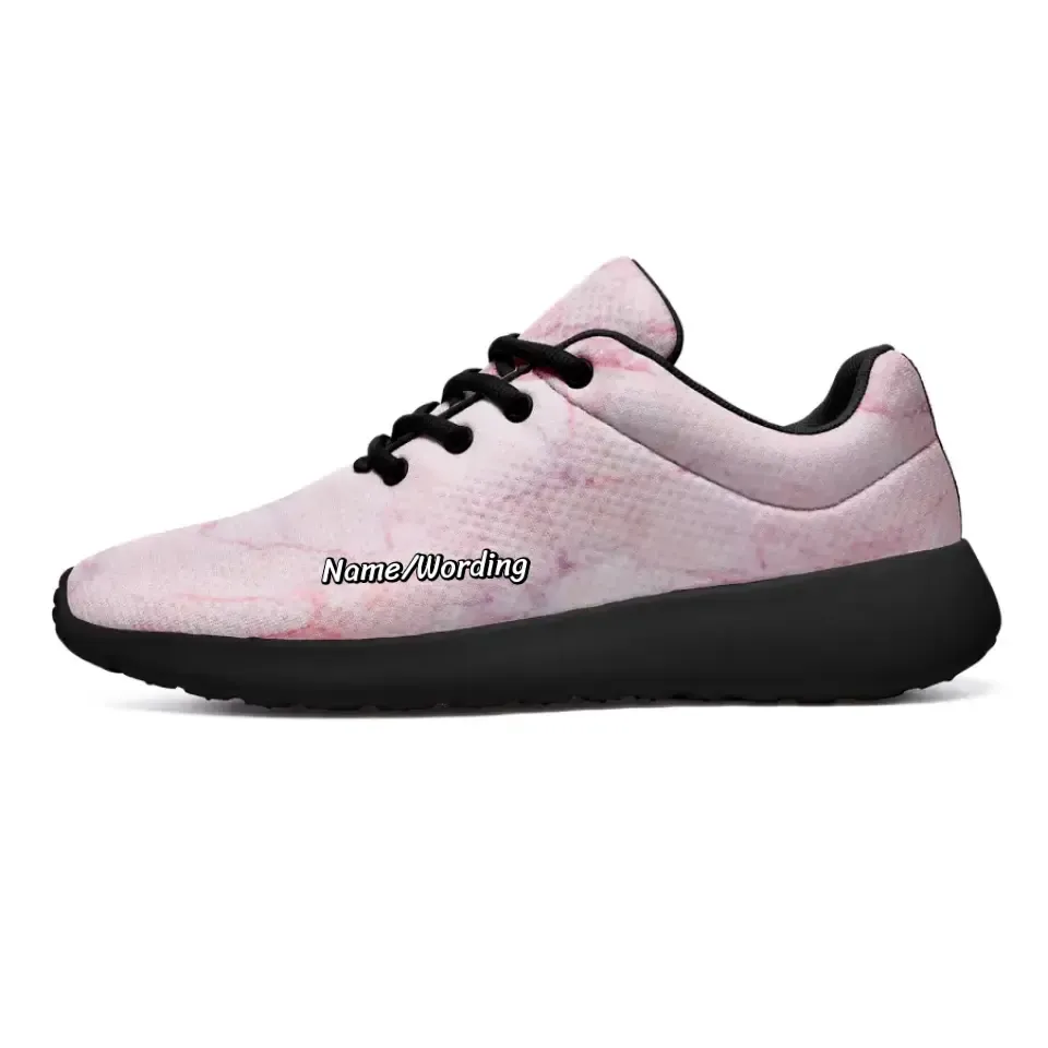 Custom Company Promo Gifts, Memorable Employee Gifts Personalized Marbling Design Sneakers, Custom Unisex Comfortable Sport Shoes,NL-067-02046