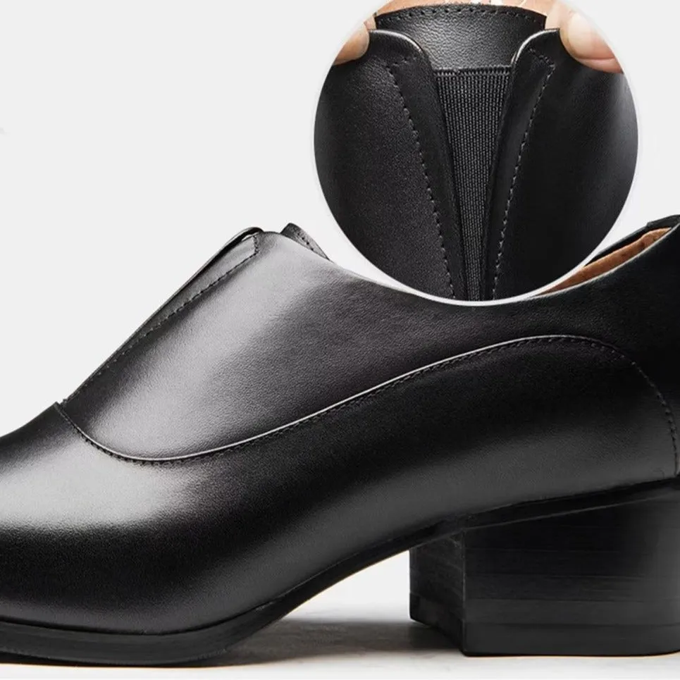 Embossed EleganceLux Slip-on Dress Shoes