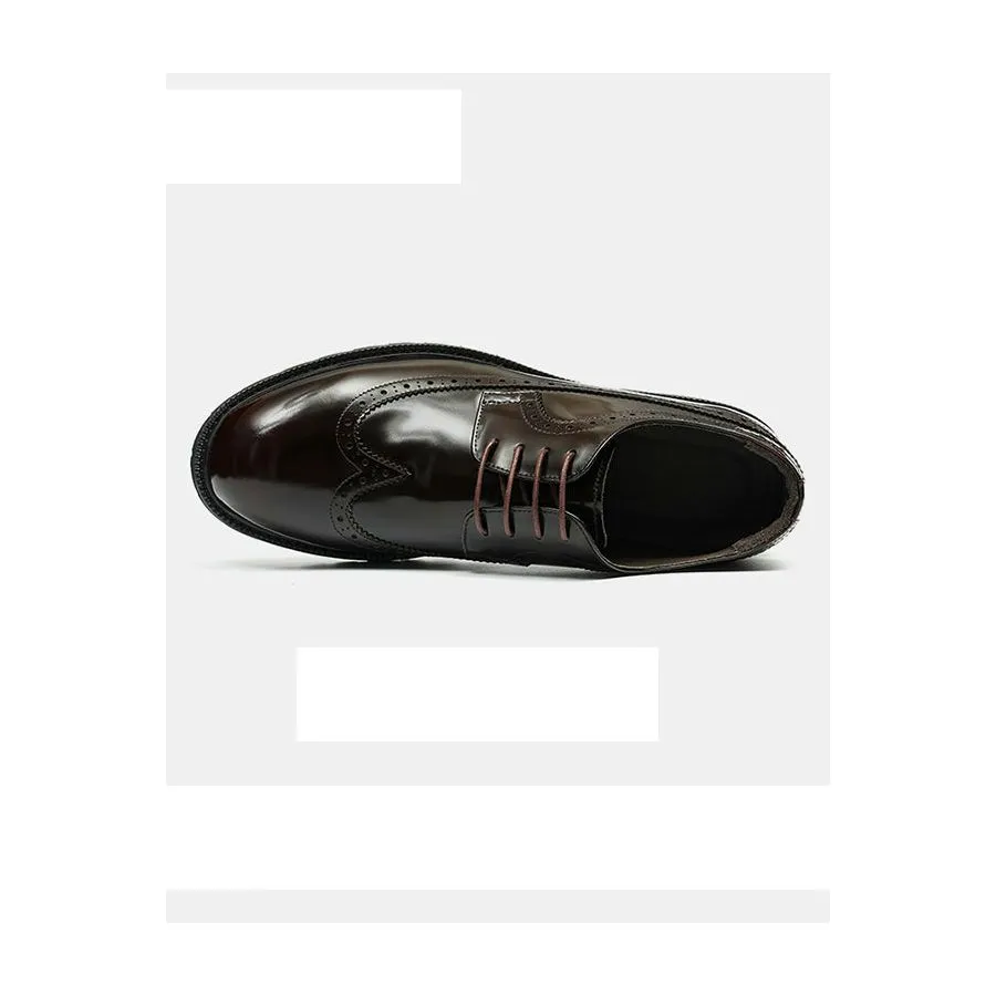 ExoticLux Cow Leather Glossy Oxford Dress Shoes