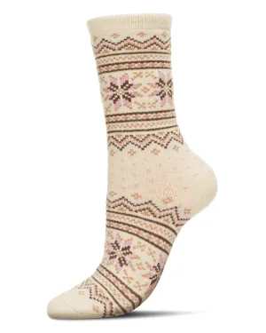 Fair Isle Cashmere Socks in Ivory