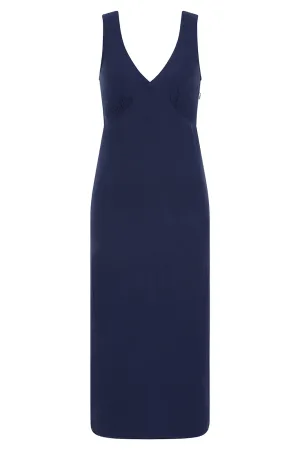 HALO Thalia Midi Dress in Navy