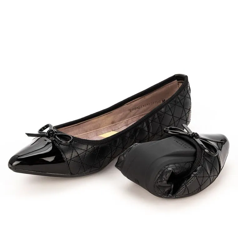 HOLLY Ballet Flat Shoes - Black