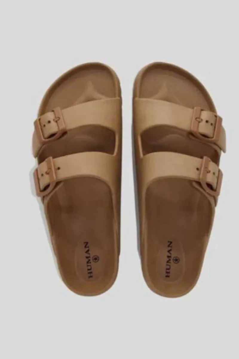 Human Ripe Sandals Slides - Tan