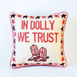 In Dolly We Trust Needlepoint Pillow