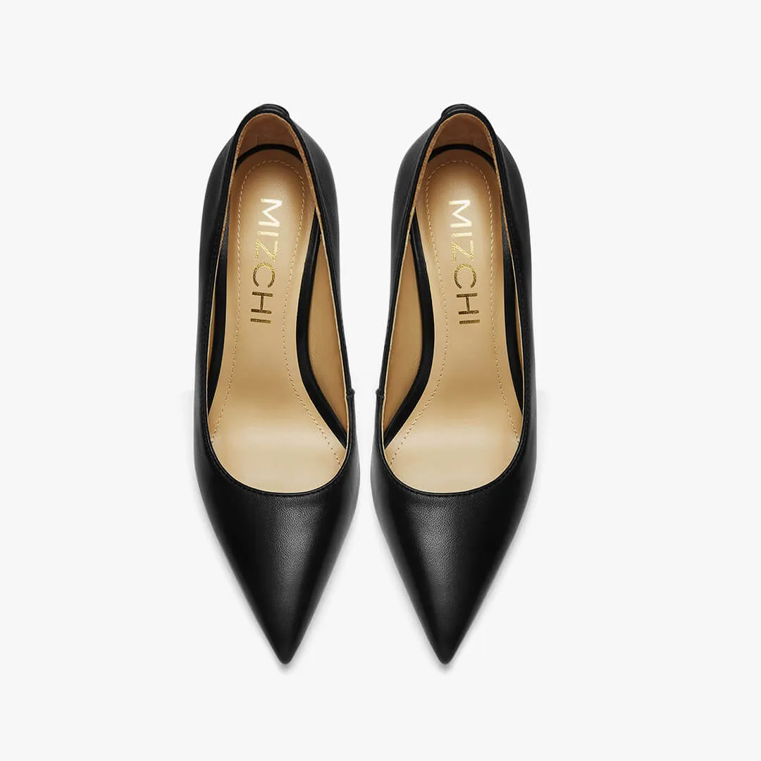 *Kayte - Black Leather Classic Pump