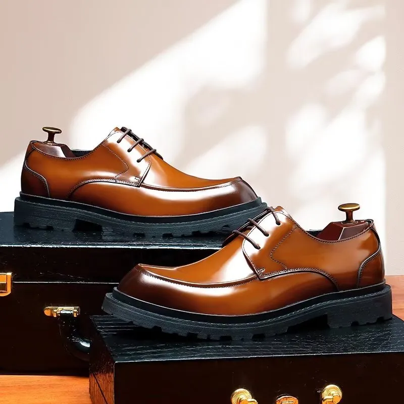 LeatherLux Lace-Up Derbies Dress Shoes