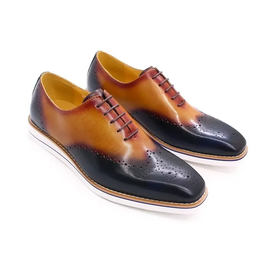 LeatherLux Modish Hand-Painted Casual Shoes