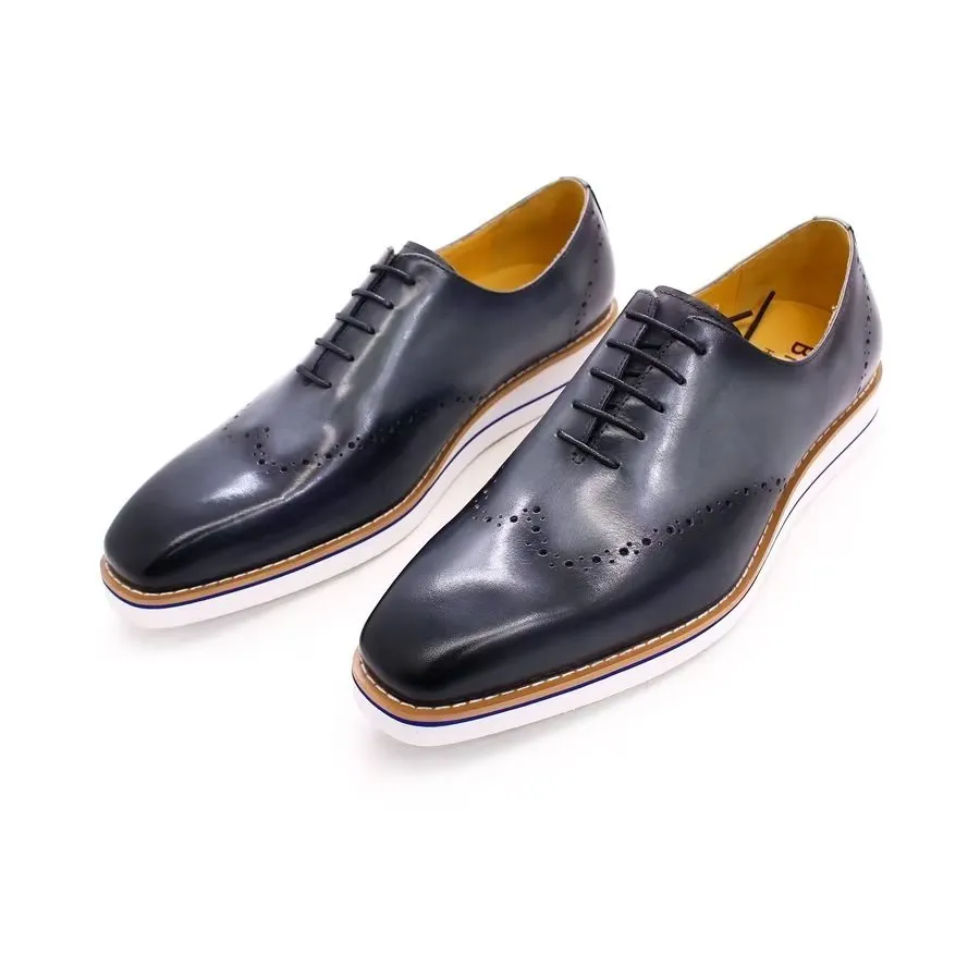 LeatherLux Modish Hand-Painted Casual Shoes