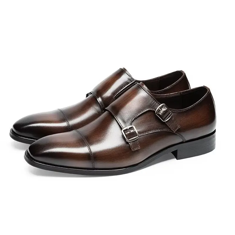 LeatherLux Monkstrap Dress Shoes