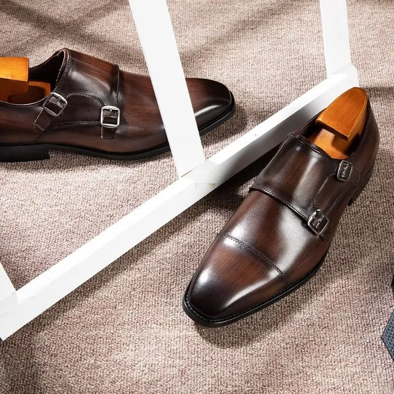 LeatherLux Monkstrap Dress Shoes