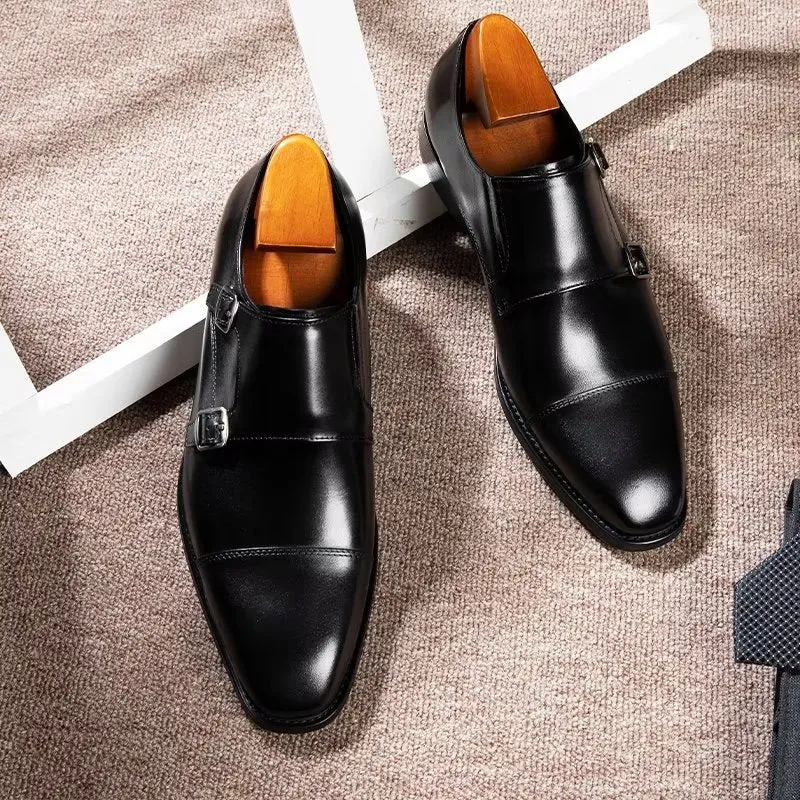 LeatherLux Monkstrap Dress Shoes