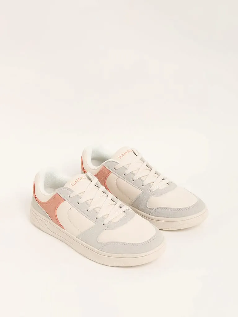 LUNA BLU Beige Colorblock Sneakers