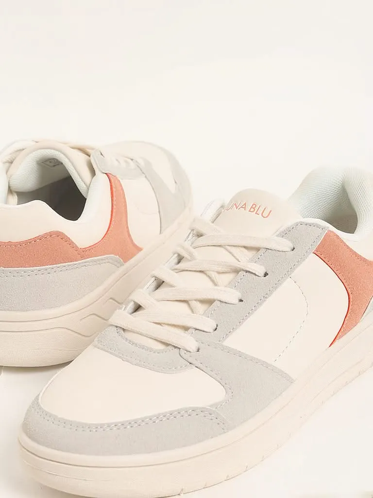 LUNA BLU Beige Colorblock Sneakers