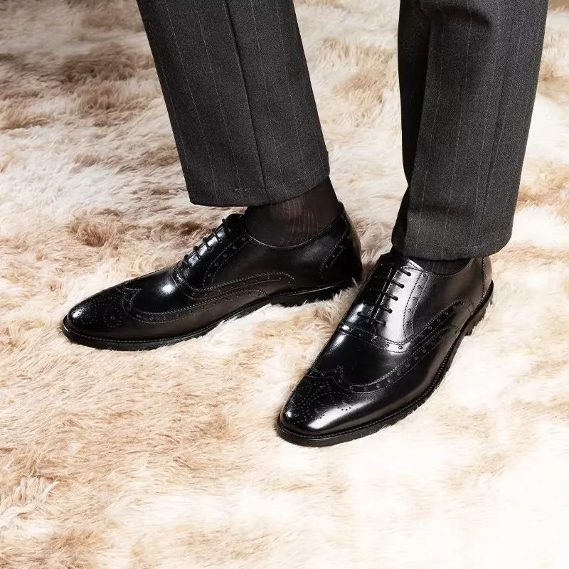 Luxe Leather Brogue Dress Shoes