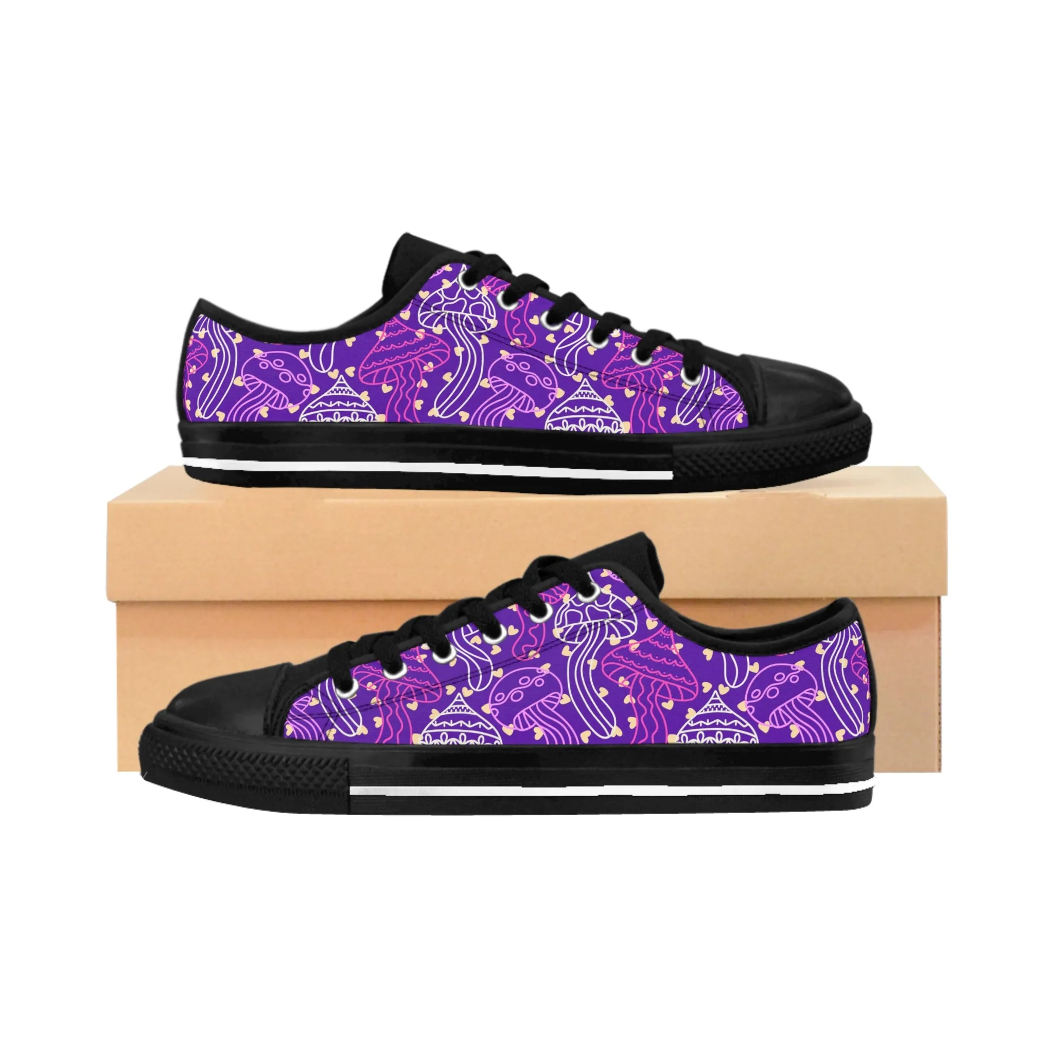 Neon Mushrooms Women's Sneakers