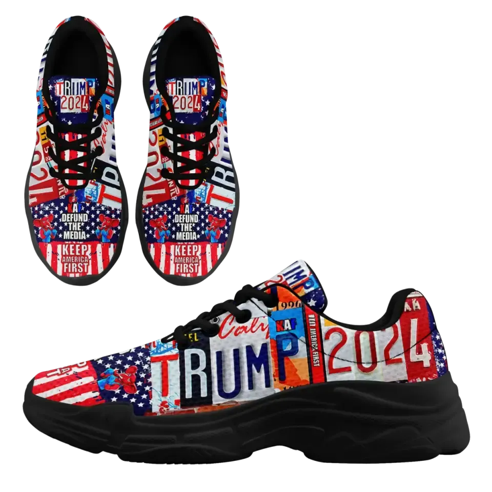 Personalized Trump Design Sneakers, Custom Keep American First Shoes,FN020-24020041