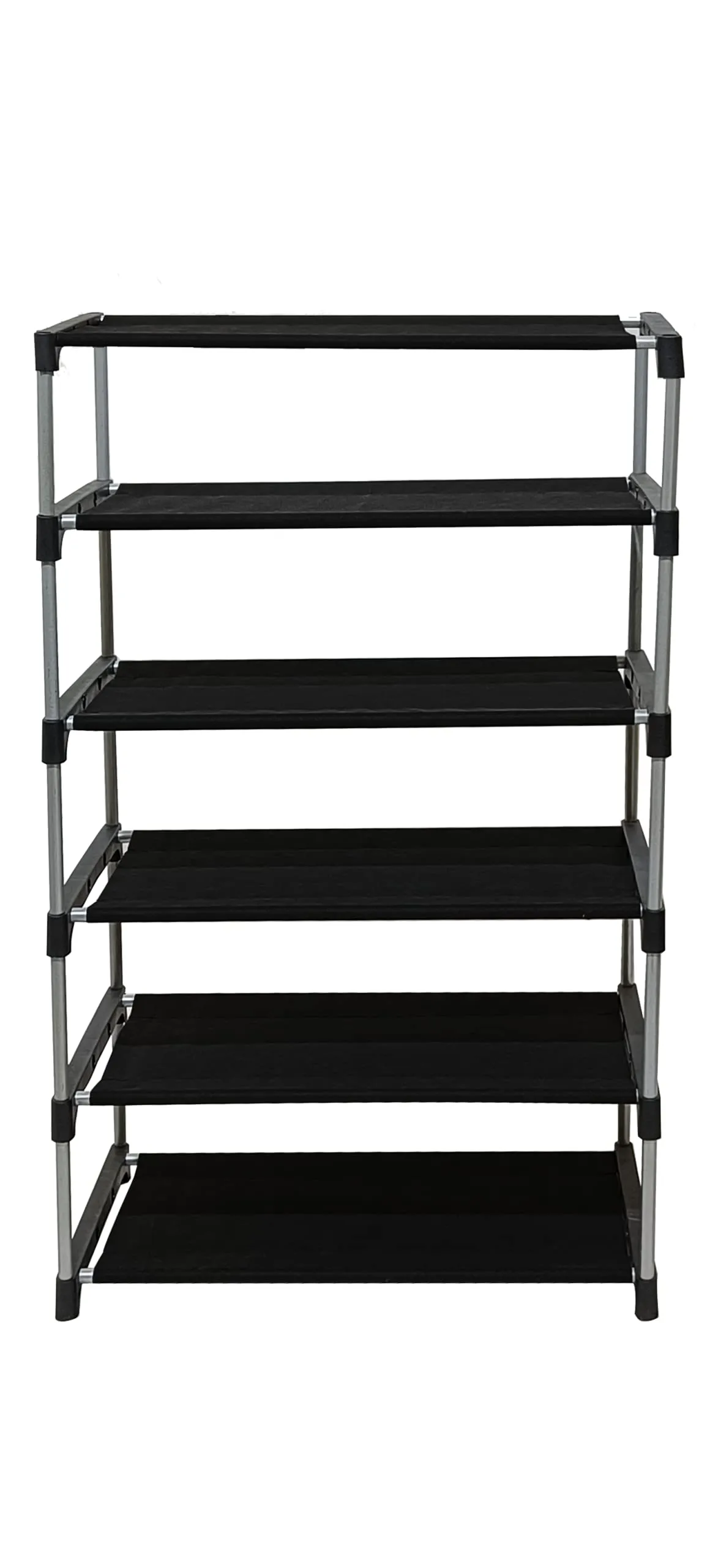 PHILOSHOP Multipurpose Collapsible Conduid Pipe Shoe Rack Wardrobe 5 Layer with Cover Waterproof Dust Resistance (Dark Blue, Metal)