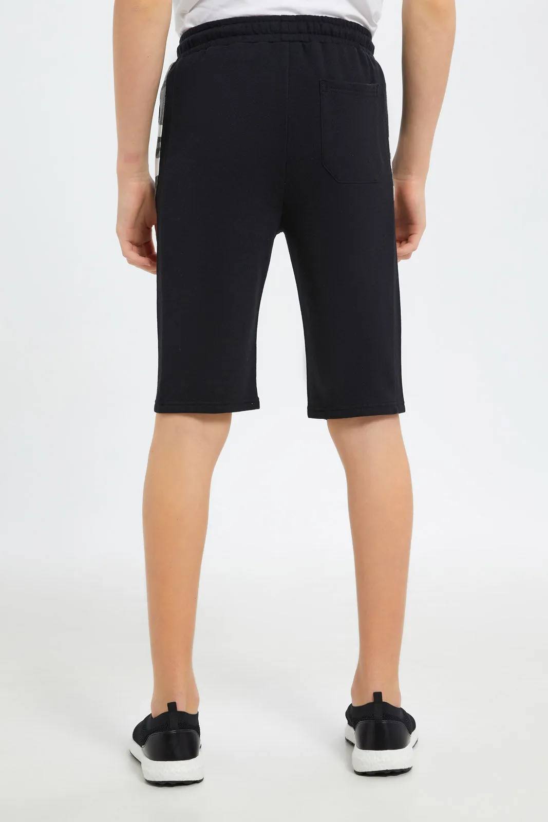 Senior Boys Black Plain Active Short