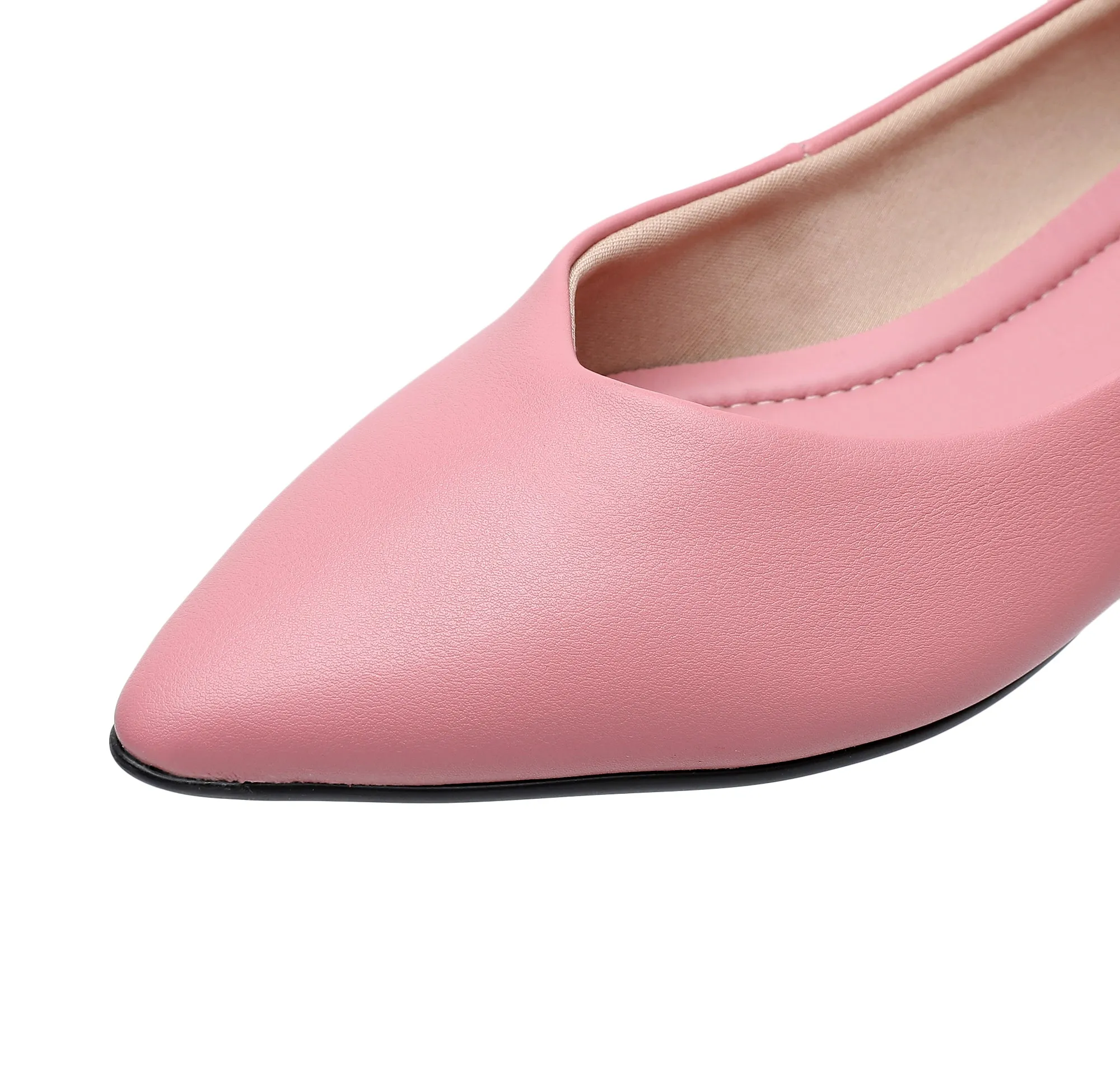 Sleek Deco Point Flats - Dark Pink (274.054)