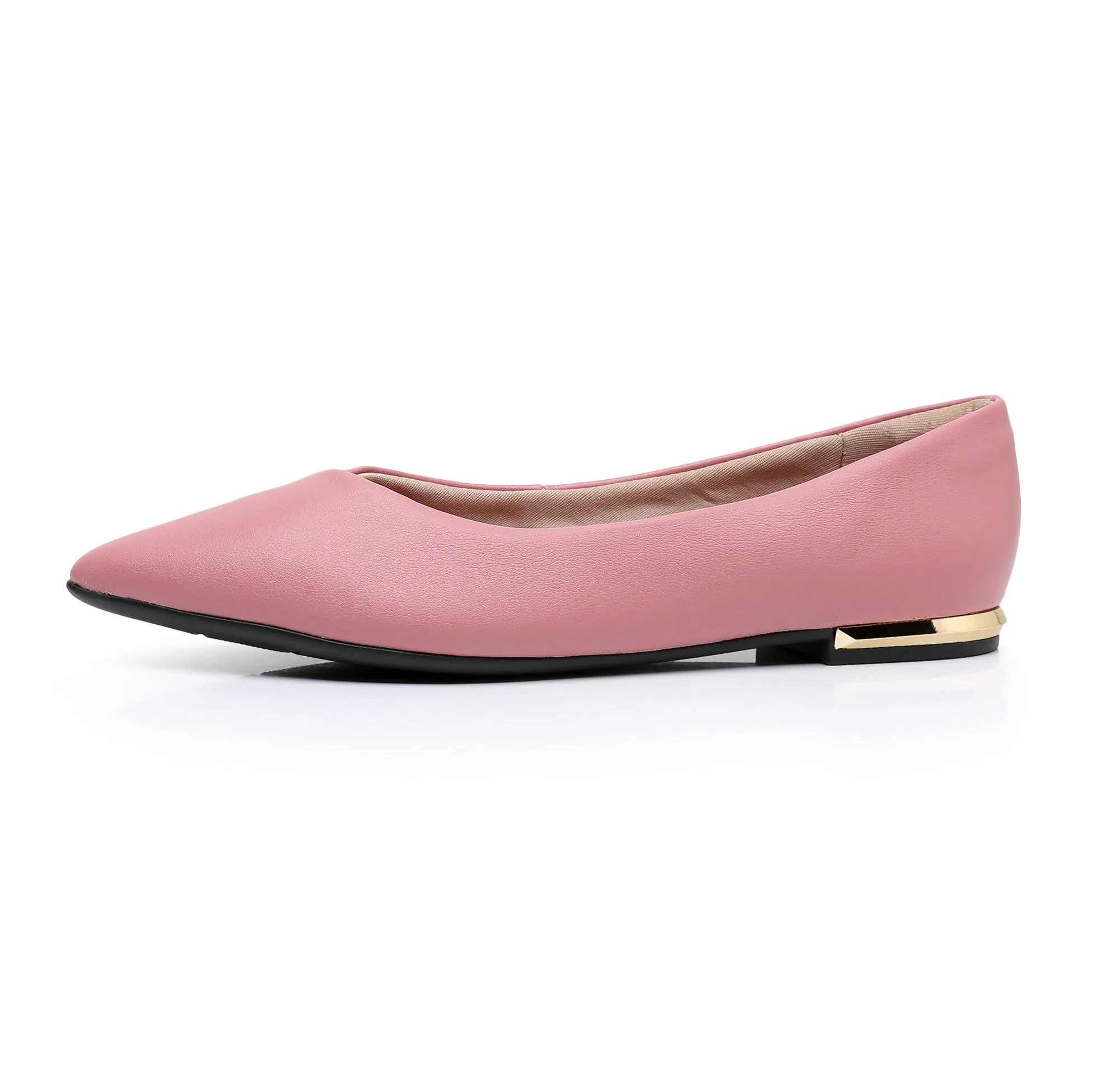 Sleek Deco Point Flats - Dark Pink (274.054)