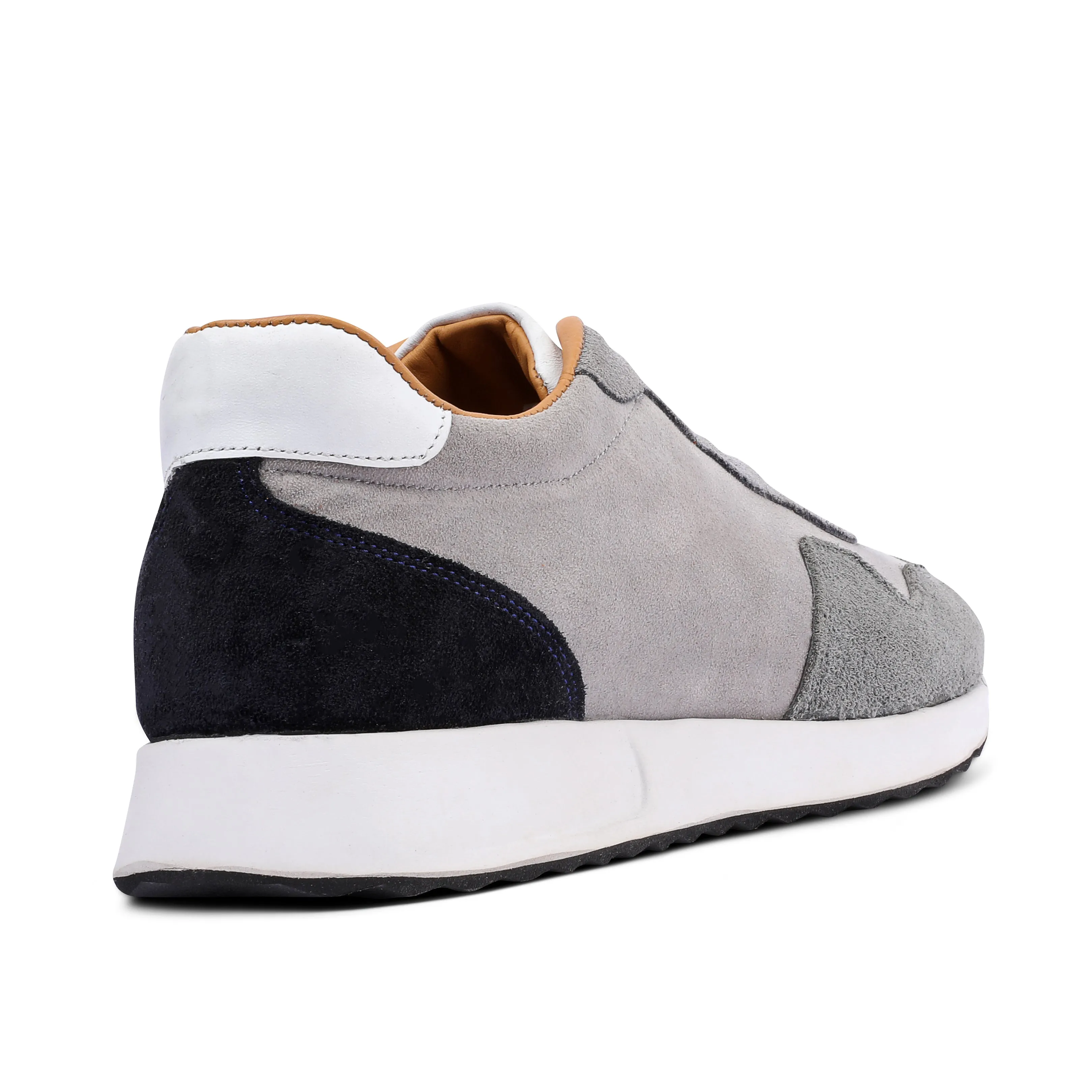 SUEDE X LEATHER EVA SOLE SNEAKERS - Gray