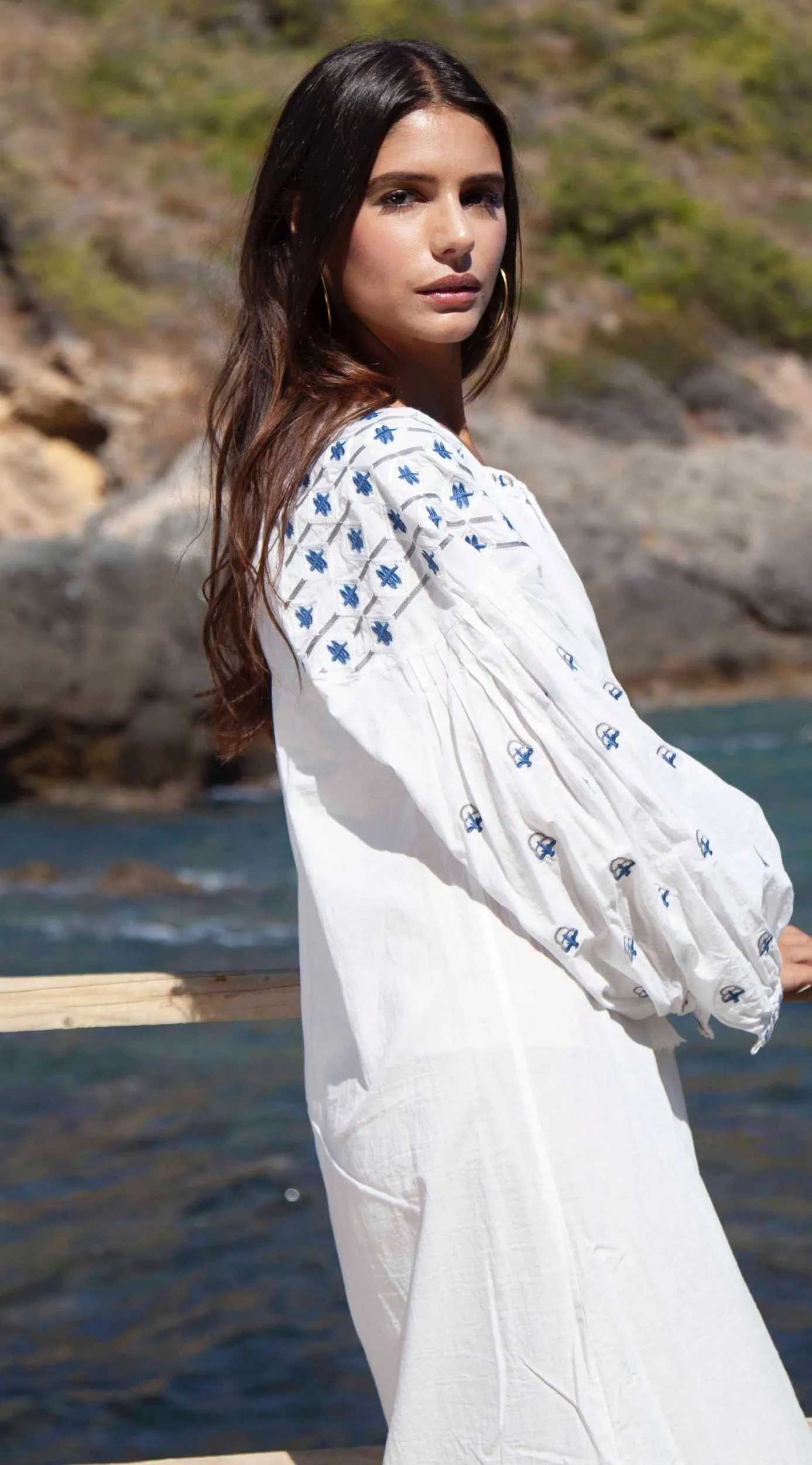 Tallulah Kaftan Dress | White