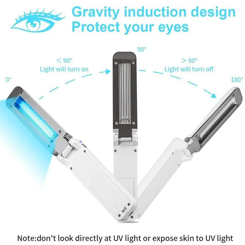 USB Portable Foldable UVC Sterilisation Disinfection  Personal Traveling Steriliser Lamp