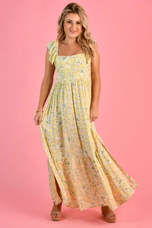 VGLD790 - FAIRY MAXI DRESS - DAISY SUNSHINE