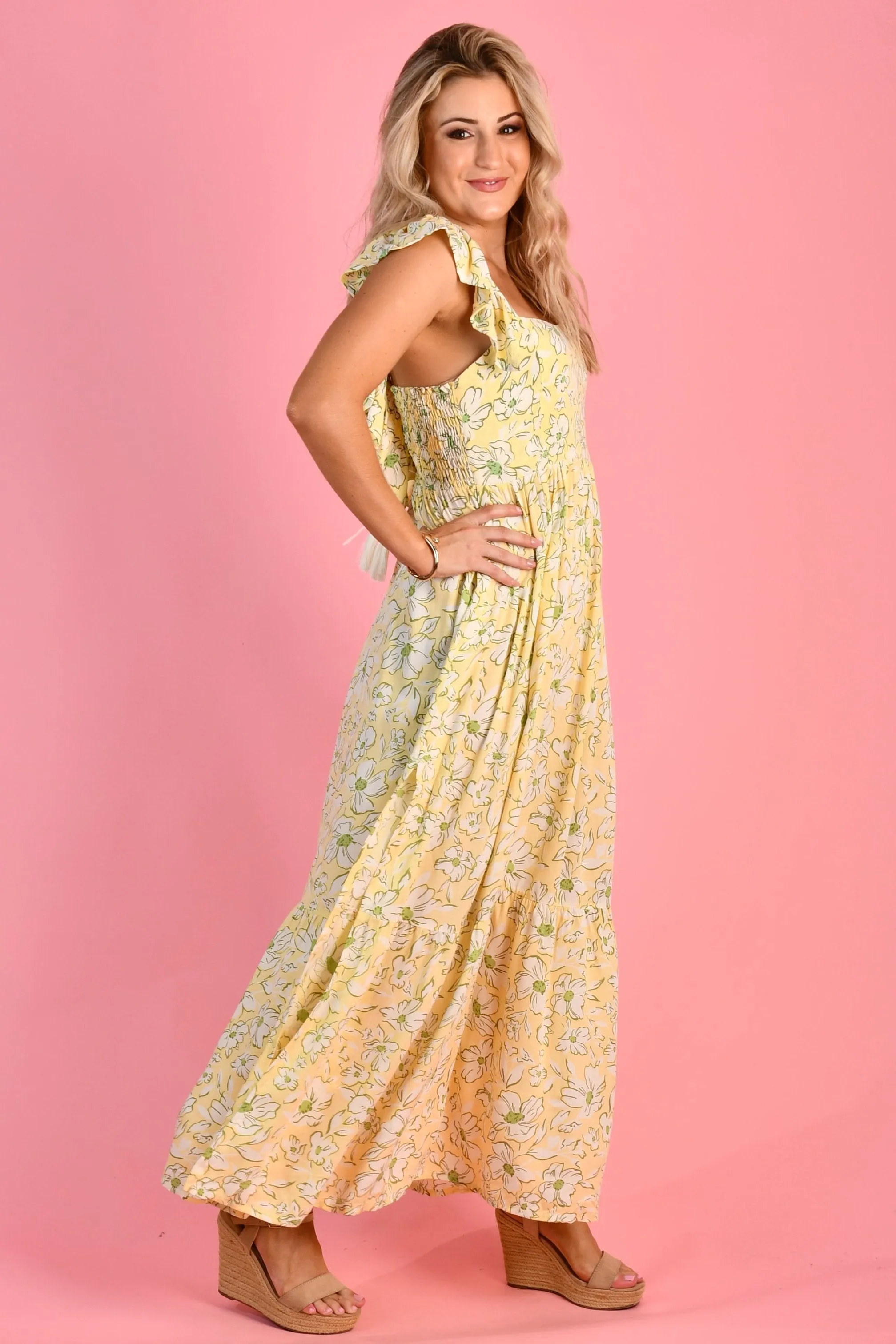 VGLD790 - FAIRY MAXI DRESS - DAISY SUNSHINE