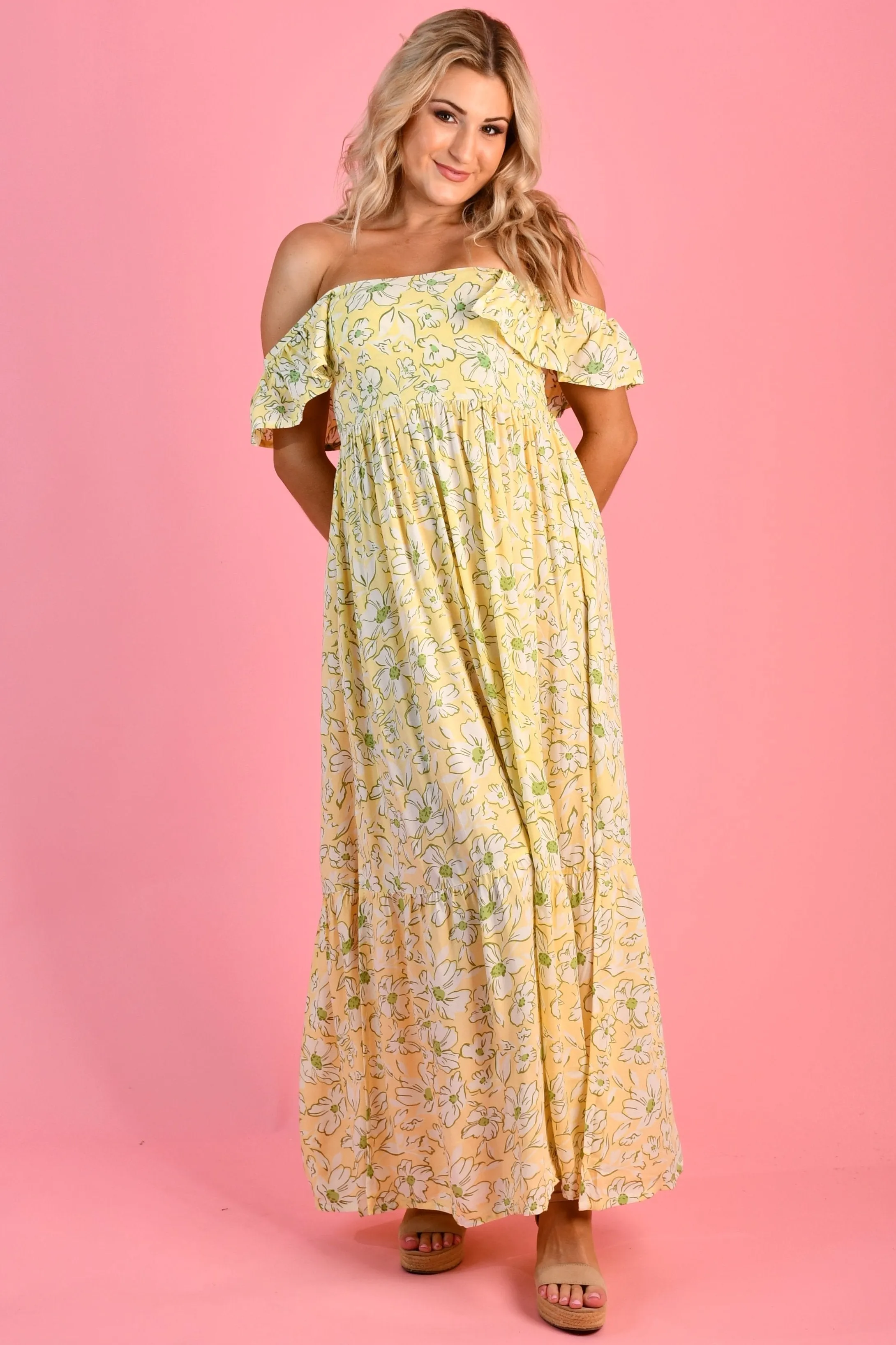 VGLD790 - FAIRY MAXI DRESS - DAISY SUNSHINE