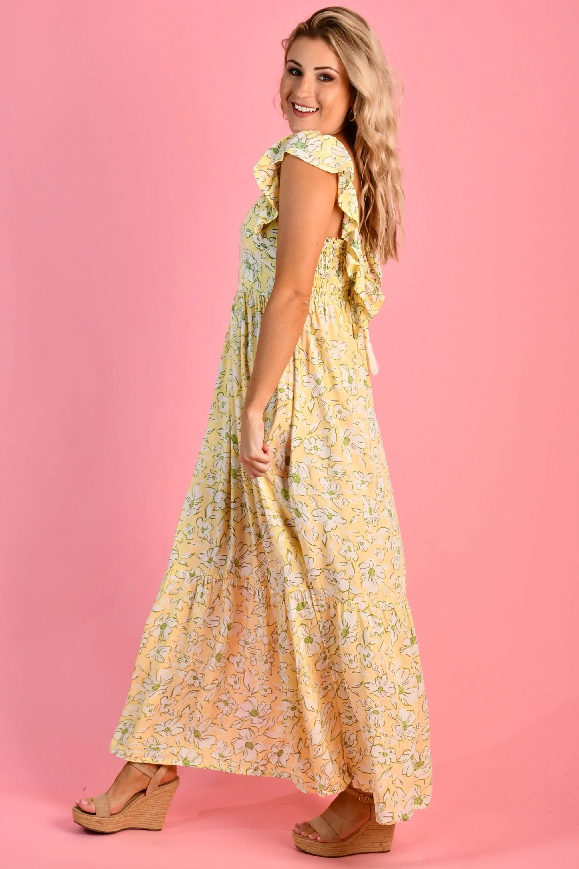 VGLD790 - FAIRY MAXI DRESS - DAISY SUNSHINE